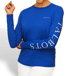 T by Talbots Shirt Womens Large Rashguard Long Sleeve UPF 50 Sun Protection Blue